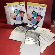 PFS First Choice 3.0 & 5.25 Floppy Disks Book and Paperwork SPC Publishing picture