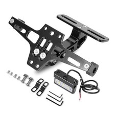 Motorcycle License Plate Bracket Fender Eliminator With LED Light, CNC Black picture