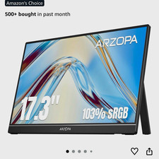 ARZOPA A1M 17.3in FHD IPS Portable Monitor 60Hz HDMI USB-C Kickstand picture