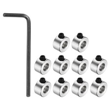 10Pack Shaft Lock Collar 4.05mm Bore 9mm OD 5mm H Collar Set, Silver picture