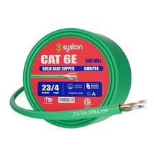 Syston Cat 6E Ethernet Network Cable 600MHz 23AWG UTP Solid Copper Wire-CMR Bulk picture