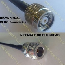 10 feet RG58 RP-TNC MALE to N FEMALE Coaxial RF Pigtail Cable ships from USA picture