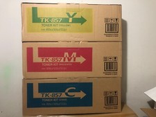 Set Of 3-Genuine Kyocera TK-857 CMYToner Kyocera Mita TA 400ci TA 500ci TA 552c picture