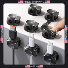 Chfeila 8 Pack Cable Clips [Dual Spring & Clasp] Cable Management, Max Secure picture