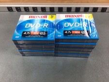 Lot 10x Maxell 5 Pack DVD-R 4.7GB Blank Discs in Cases 8X, 120 min (50 Total) picture