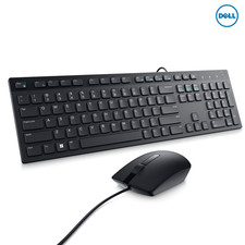 Dell KM300C Wired Keyboard & Mouse Combo USB KB216 MS116 QWERTY 104 Keys Black picture