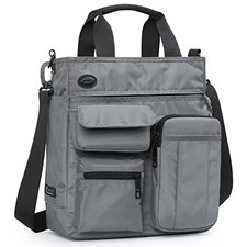 INOXTO Mens Messenger Bag Laptop Shoulder Bag Computer Work Office Bag Grey picture