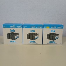 NEW onn Black Ink Cartridges 950XL Black + 951XL Color (Lot of 3) Expired picture