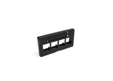 Leviton 49910-SE4 Quickport Modular Furniture Faceplate 4-Port Black picture