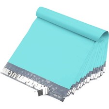 12X15.5 M5-1000pcs POLY MAILERS SHIPPING ENVELOPES PLASTIC BAGS-Teal picture