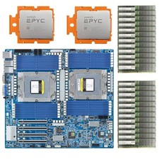 Gigabyte MZ73-LM0（rev. 2.0)With 2x AMD EPYC 9654 QS, 768GB DDR5 RAM, 2x4U Cooler picture