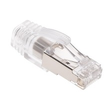 15 Pack of RJ45 CAT8 Shielded Plug 50Micron 3prong with Clear Boot (20pack) picture