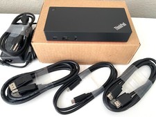 Lenovo ThinkPad 40AY Universal USB-C Docking Station Gen2 w/ DP + HDMI Cables picture