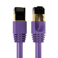 CAT8 Purple SFTP Ethernet Cable 40Gbps 2GHz Copper LAN Wire 0.5FT-75FT Multi LOT picture