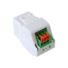 Construct Pro™ Keystone Jack 1/8-inch Stereo Mini Plug (White) picture