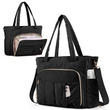 Teacher Tote Bag with Accordion Pockets, Large Laptop Work Tote Bag picture