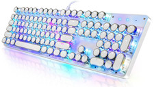 Teclado mecánico retro estilo máquina de escribir con iluminación RGB picture