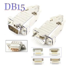 DB15 15 Pin VGA Female Male Plug Solder Coupler gender Changer Connector Lot picture