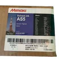 OEM Mimaki AS5 Black 600mL Ink Bag Sealed Exp 10/2022 AS5-K picture