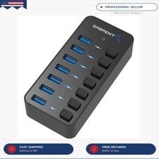 SABRENT 36W 7 Port USB 3.0 Hub with Individual Power Switches and LEDs Includes picture