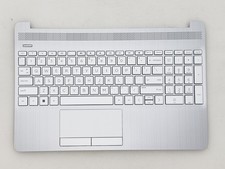 New HP 15-DW 15-DW0081WM TOP COVER NATURAL SILVER WITH KEYBOARD L52023-001 picture