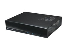 SILVERSTONE Black Aluminum skin reinforced plastic front panel, 0.8mm SECC body picture