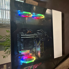 Custom/Whitebox Gaming Desktop Tower PC RGB, Tempered Glass, Black/White picture