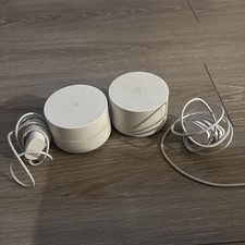 Two Google WiFi Model AC-1304 Mesh Router Extender System w/ Power Adapters picture