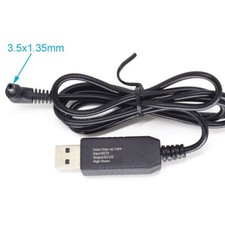 50pcs 3.3ft/1M USB A Male 5V To 12V DC 3.5x1.35mm Right Angle Male Step-Up Cable picture
