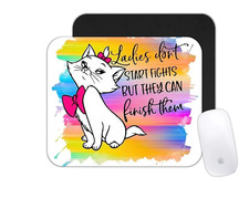 Mouse Pad - Marie Cat Quote - Photo Office Desk Mat picture