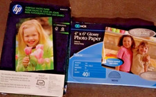 HP  Semi-Gloss 4x6 Photo Paper ~100 Sheets AND NCR Glossy ~40 AF, 4 x 6