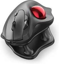 Wireless Trackball Mouse Ergonomic 21.7 Tilt Stand Thumb Control picture