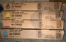 Ricoh Genuine Toner Set MP C6003 CMBY 841849 841850 841851 841852 A1 picture
