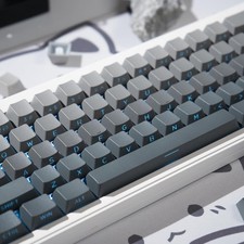 Shine Through Keycaps 133 Keys PBT Doubleshot Gradient Side Print Cherry picture