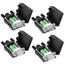 DB9 Solderless Connector (2Male+2Female), DB9 Breakout Connector RS232 D-SUB ... picture