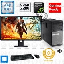 Fortnite GTA COD Gaming PC Desktop Computer Core i5 750TI 8GB w/Monitor Bundle picture