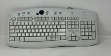 Logitech Access Y-SR34 58TW Beige White Retro PS/2 Keyboard US Layout Tested picture