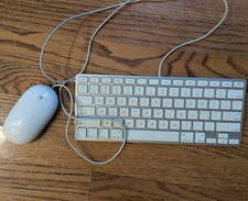Genuine Apple A1242 Wired USB Keyboard w/A1152 Mouse iMac Mini Mac Pro MB869LL/A picture