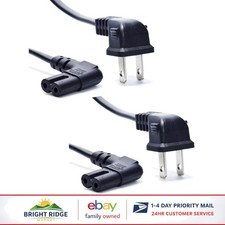 12ft  Listed Power Cable with Right Angle Connector for TVs, 2-Pack picture