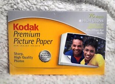Kodak Premium Picture Photo Paper 4 x 6 High Gloss 75 Sheets New and Sealed picture