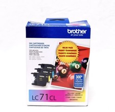 NEW - Genuine Brother LC71CL Ink Cartridge - Magenta Cyan Yellow Expired 8/2022 picture