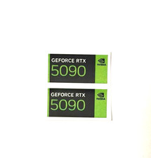 2Pcs fits NVIDIA GEFORCE RTX 5090 Sticker  Label Decal Case Badge 24mm x 12mm picture