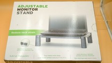 Mind Reader Adjustable Monitor Stand Desktop Organizer Black (PLMONST-BLK) picture