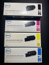 Genuine Dell high yield toner set 810WH XMX5D WM2JC C5GC3 for 1355/C1760/C1765 picture