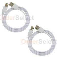 2X 3ft USB2.0 A Male to B Male Printer Scanner Cable Cord HOT (U2A1-B1-03WHT) picture