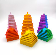 3D printed telescoping pagoda model cultural and creative decorative item picture