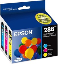 Epson 288 C/M/Y 3pk Ink Cartridges (T288520-CP) - Cyan, Magenta, Yellow (New) picture