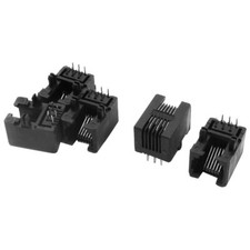 RJ11 6P6C 6 Pin Modular Telephone PCB Phone Jack Connector 18mm Length 5 Pcs picture