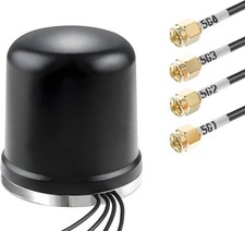 G LTE 5G 4x4 MIMO Omni Antenna 2-Pack Magnetic Base SMA Male 10ft Cable picture