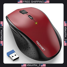 Wireless Mouse 6-Button Ergonomic 4800 DPI USB for Windows Mac Chromebook picture